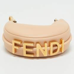 Fendi Peach Leather Nano Fendigraphy Hobo