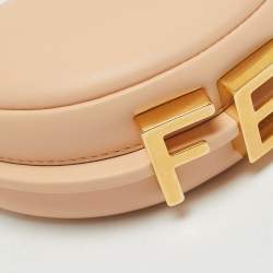Fendi Peach Leather Nano Fendigraphy Hobo