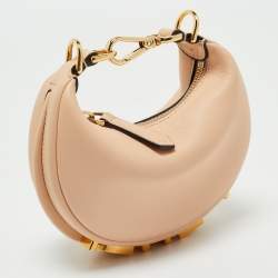 Fendi Peach Leather Nano Fendigraphy Hobo