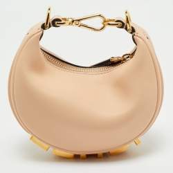 Fendi Peach Leather Nano Fendigraphy Hobo