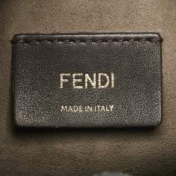 Pre Owned حقيبة دلو ميني مون تريزور جلد من فنـدي منقوشة زوكا سوداء