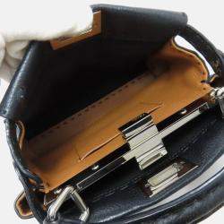 Fendi Peekaboo Mini Selleria Calf Leather Handbag