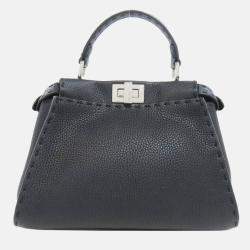 Fendi Peekaboo Mini Selleria Calf Leather Handbag