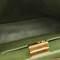 Fendi Olive Green Leather Mini Peekaboo Top Handle Bag
