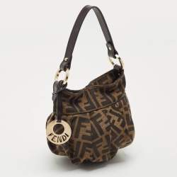 Fendi Tobacco Zucca Canvas Mini Chef Hobo