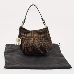 Fendi Tobacco Zucca Canvas Mini Chef Hobo