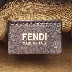Fendi Tobacco Zucca Canvas Mini Chef Hobo
