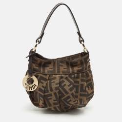 Fendi Tobacco Zucca Canvas Mini Chef Hobo