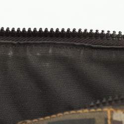 Fendi Brown Zucca Camo Patchwork Coated Canvas Boston Bag