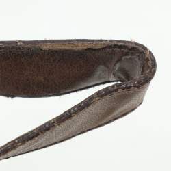 Pre Owned حقيبة فندي باغويت درزة كبيرة جلد وقماش زوكا تبغ