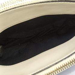 Fendi Beige Leather Easy Baguette Chain Crossbody Bag