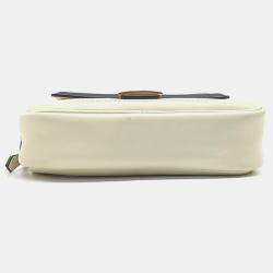 Fendi Beige Leather Easy Baguette Chain Crossbody Bag