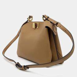 Fendi Brown Leather Peekaboo Soft Small bag