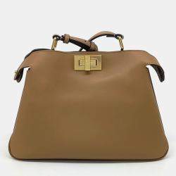 Fendi Brown Leather Peekaboo Soft Small bag