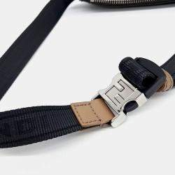 Fendi Black/Brown Coated Canvas Belt Bag