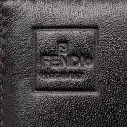 Fendi Tobacco Zucca Canvas Flap Continental Wallet