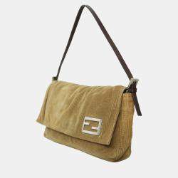 Fendi Baguette Brown Corduroy Bag