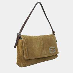Fendi Baguette Brown Corduroy Bag