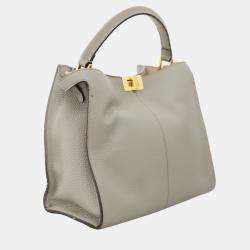 Fendi X-Lite Peekaboo Medium Grey Leather Bag