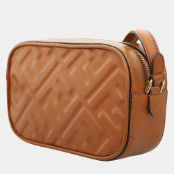 Fendi FF Embossed Brown Camera Bag