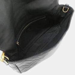 Fendi Baguette Large Black Lambskin Handbag