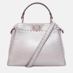 Fendi Peekaboo Mini Selleria Handbag In Calf Leather