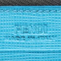Fendi Multicolor Patchwork Leather Monster Eye Zip Around Wallet
