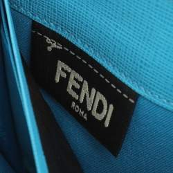 Fendi Multicolor Patchwork Leather Monster Eye Zip Around Wallet