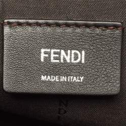 Fendi Dark Green/Beige Leather and Snakeskin Trim Medium By The Way Bag
