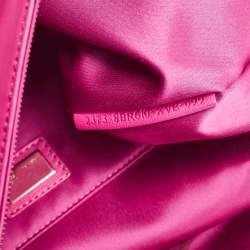 Fendi Pink Leather Flap Shoulder Bag