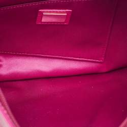 Fendi Pink Leather Flap Shoulder Bag