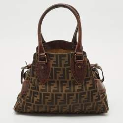 Fendi Tobacco/Brown Zucca Canvas Small Chef De Jour Bag