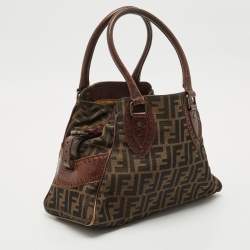 Fendi Tobacco/Brown Zucca Canvas Small Chef De Jour Bag