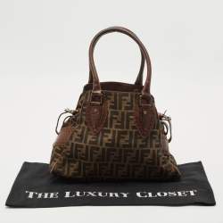 Fendi Tobacco/Brown Zucca Canvas Small Chef De Jour Bag