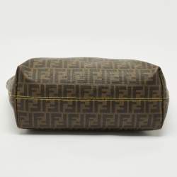 Fendi Tobacco Zucca Coated Canvas Medium Roll Shopper Tote