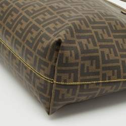 Fendi Tobacco Zucca Coated Canvas Medium Roll Shopper Tote