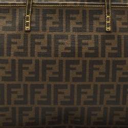 Fendi Tobacco Zucca Coated Canvas Medium Roll Shopper Tote