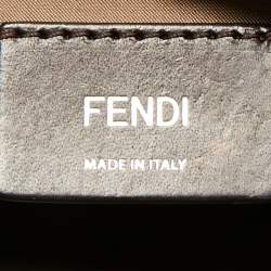 Pre Owned Fendi Brown Zucchino Canvas Changing  Shoulder Bag