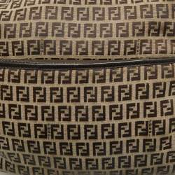 Pre Owned Fendi Brown Zucchino Canvas Changing  Shoulder Bag