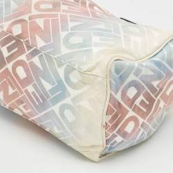 Pre Owned Fendi Multicolor Zucca Fabric and Patent Leather Boston Bag