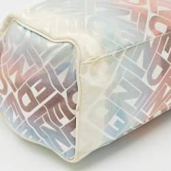 Pre Owned Fendi Multicolor Zucca Fabric and Patent Leather Boston Bag