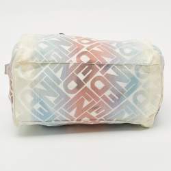 Pre Owned Fendi Multicolor Zucca Fabric and Patent Leather Boston Bag