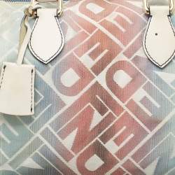 Pre Owned Fendi Multicolor Zucca Fabric and Patent Leather Boston Bag