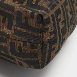Pre Owned Fendi Tobacco Zucca Canvas Chef Shoulder Bag