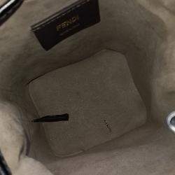 Pre Owned Fendi Black Brown Leather Montrezo Bucket Bag Mini