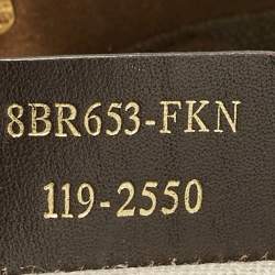 Pre Owned Fendi Tobacco/Red Pequin Stripe Canvas and Leather Hobo