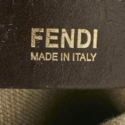 Pre Owned Fendi Tobacco/Red Pequin Stripe Canvas and Leather Hobo