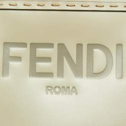 Pre Owned Fendi Light Green Leather Mini Sunshine Tote