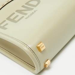 Pre Owned Fendi Light Green Leather Mini Sunshine Tote