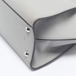 Pre Owned Fendi Grey Leather Mini Studded 3Jours Tote